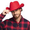 Červený rodeo kovbojský klobúk